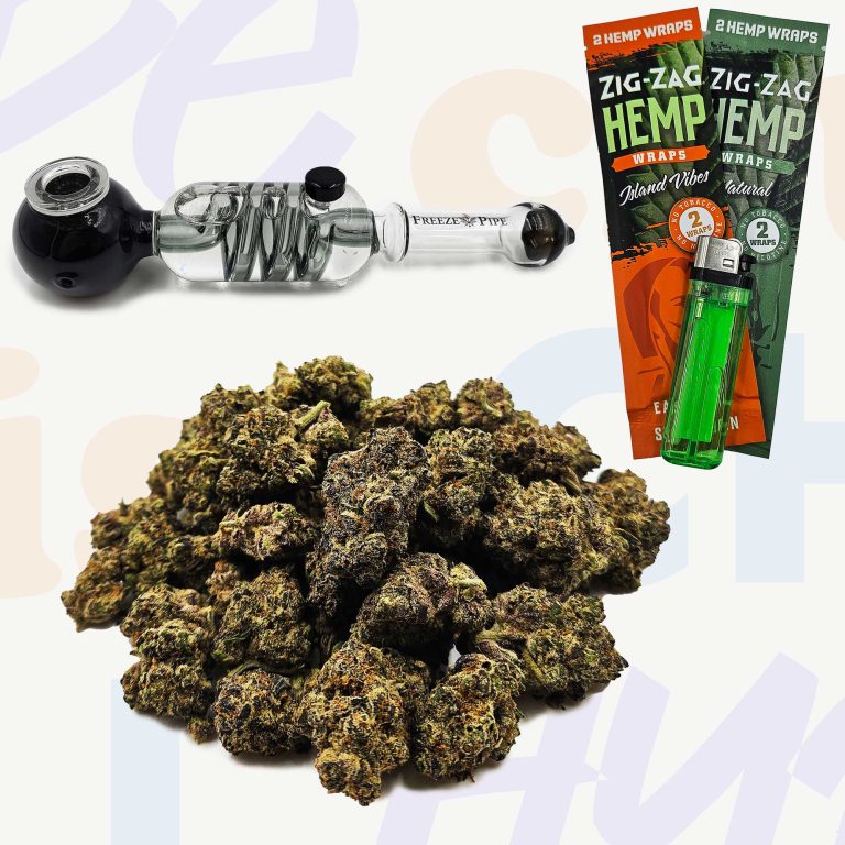 1oz. Top Shelf Flower + Freeze Pipe