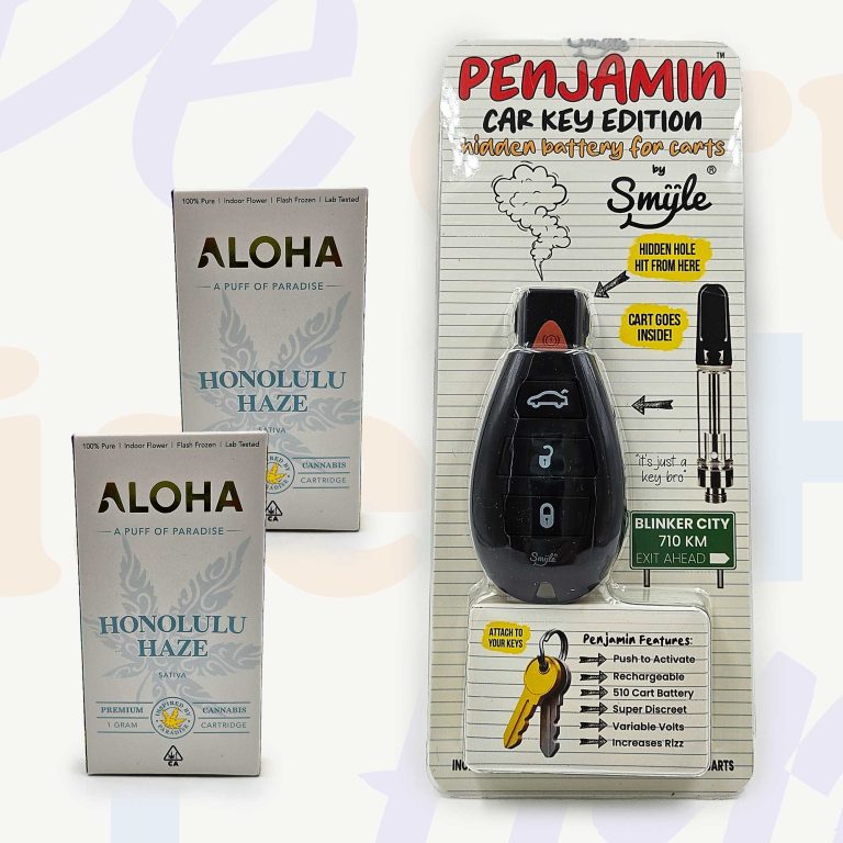 (2) Aloha 1 Gram Cartridges + Car Key Battery