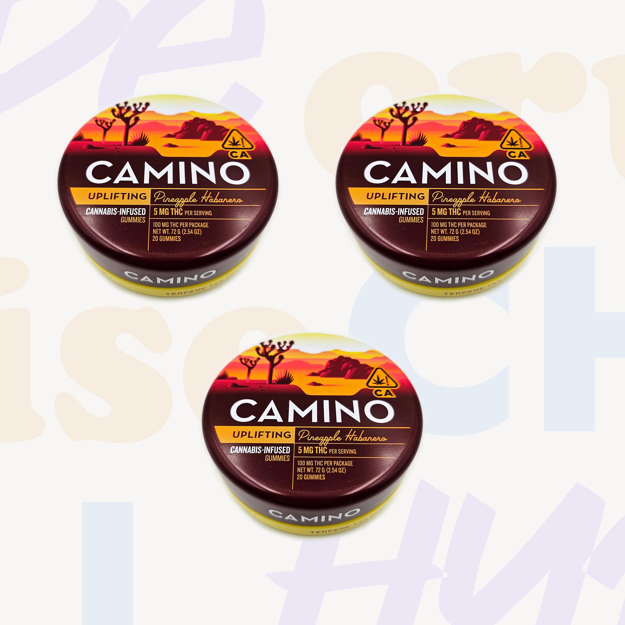(3 Pack) Camino Gummies 100MG THC