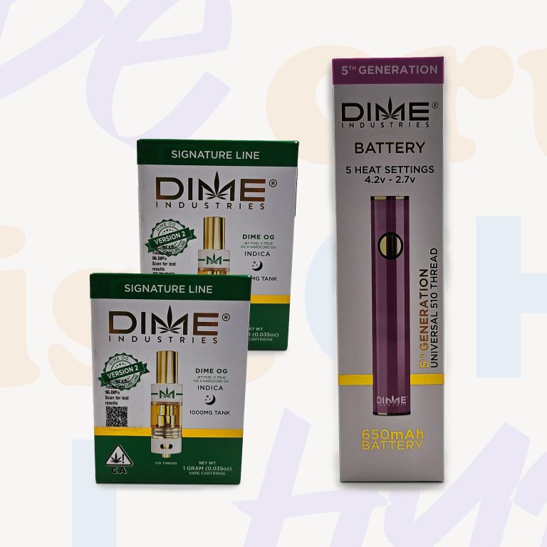 (2) Dime 1 Gram Cartridges + Dime Battery