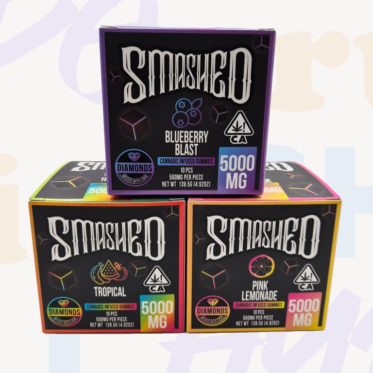 (3 Pack) Smashed Infused Gummies 5000MG THC