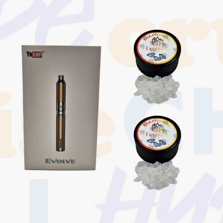 (2) GB Diamonds 1 Gram + Yocan Evolve Wax Vape